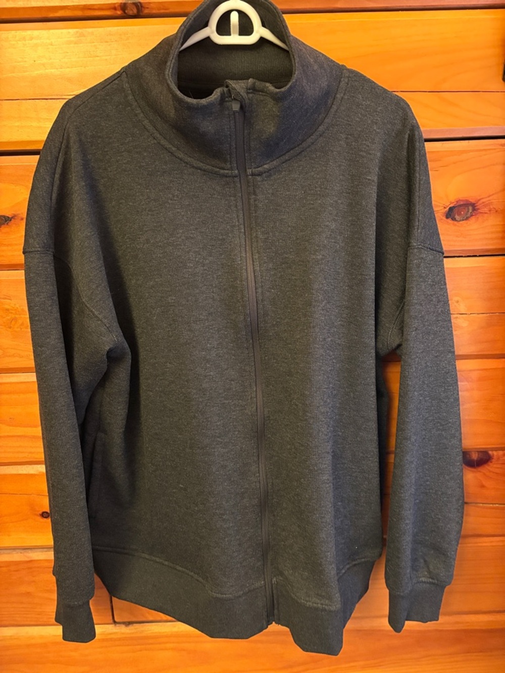 Dark Gray Full-Zip Cozy Sweatshirt